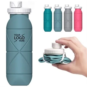 20 Oz. Collapsible Leakproof Silicone Water Bottle