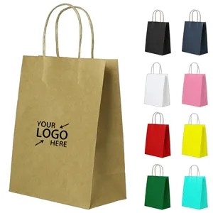 Custom Reusable Kraft Paper Bag with Handles