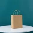 Custom Shopping Kraft Paper Bag with Handle | https://www.bestnamebadges.com