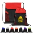 Zippered Drawstring Backpack With Mesh Pockets | https://www.bestnamebadges.com