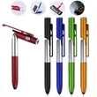 4-in-1 Stylus Ballpoint Pen with LED Light and Phone Stand | https://www.bestnamebadges.com