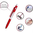 4-in-1 Stylus Ballpoint Pen with LED Light and Phone Stand | https://www.bestnamebadges.com