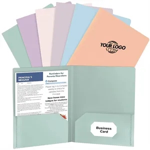 Plastic Document Organizer Folder with Business Card Slot