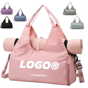 Large Capacity Yoga Duffel Bag With Wet Dry Compartments