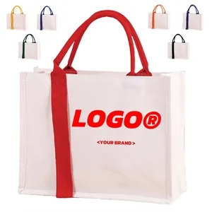 Custom Canvas Gift Bag With Handle And Laminated Surface