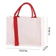 Custom Canvas Gift Bag With Handle And Laminated Surface | https://www.bestnamebadges.com
