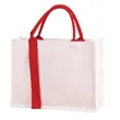 Custom Canvas Gift Bag With Handle And Laminated Surface | https://www.bestnamebadges.com
