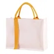 Custom Canvas Gift Bag With Handle And Laminated Surface | https://www.bestnamebadges.com