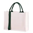 Custom Canvas Gift Bag With Handle And Laminated Surface | https://www.bestnamebadges.com