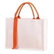 Custom Canvas Gift Bag With Handle And Laminated Surface | https://www.bestnamebadges.com