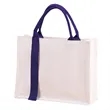 Custom Canvas Gift Bag With Handle And Laminated Surface | https://www.bestnamebadges.com