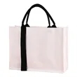 Custom Canvas Gift Bag With Handle And Laminated Surface | https://www.bestnamebadges.com
