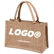 Reusable Jute Tote Bag With Sturdy Handles For Shopping | https://www.bestnamebadges.com