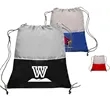 Two Tone Drawstring Backpacks (16.5" x 14.5") | https://www.bestnamebadges.com