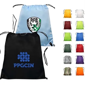 Traditional Drawstring Bag polyester backpack | https://www.bestnamebadges.com