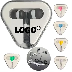 Colorful In Ear Headphones With Tangle Free Cord Case