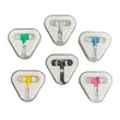 Colorful In Ear Headphones With Tangle Free Cord Case | https://www.bestnamebadges.com