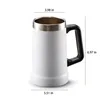 Large Capacity Stainless Steel Beer Mug With Handle | https://www.bestnamebadges.com