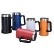 Large Capacity Stainless Steel Beer Mug With Handle | https://www.bestnamebadges.com