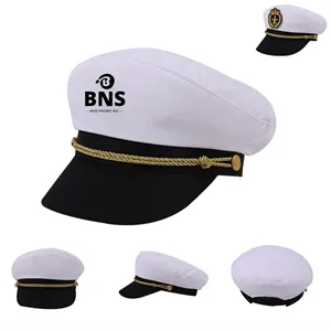 Adult Boat Sailor Captain Costume Hat Cap Marine Admiral