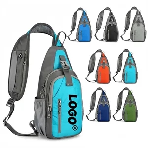 Multi Color Sling Backpack With Zippered Pockets