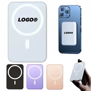 5000mAh Magnetic Wireless Power Bank Portable Phone Charger