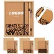 In Stock Eco Cork Coffee Ground Notebook Pen Gift Set | https://www.bestnamebadges.com