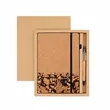 In Stock Eco Cork Coffee Ground Notebook Pen Gift Set | https://www.bestnamebadges.com