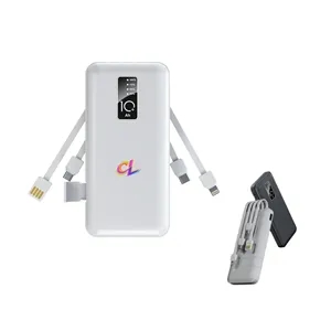 10000 mAh Portable Charger with Built in Cable