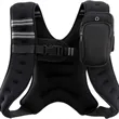 Black Weighted Vest with Reflective Stripes for Workout | https://www.bestnamebadges.com