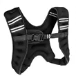 Black Weighted Vest with Reflective Stripes for Workout | https://www.bestnamebadges.com