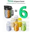 Large Pill Bottle Organizer for Holding 6 Various Vitamins | https://www.bestnamebadges.com