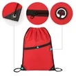 Nylon Drawstring Backpack With Zipper Pocket | https://www.bestnamebadges.com