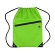 Nylon Drawstring Backpack With Zipper Pocket | https://www.bestnamebadges.com