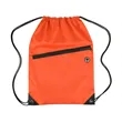 Nylon Drawstring Backpack With Zipper Pocket | https://www.bestnamebadges.com
