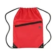Nylon Drawstring Backpack With Zipper Pocket | https://www.bestnamebadges.com