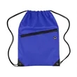 Nylon Drawstring Backpack With Zipper Pocket | https://www.bestnamebadges.com