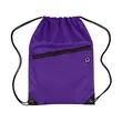 Nylon Drawstring Backpack With Zipper Pocket | https://www.bestnamebadges.com