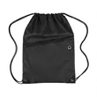 Nylon Drawstring Backpack With Zipper Pocket | https://www.bestnamebadges.com