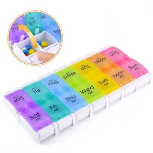 AM PM Weekly Pill Organizer Pill Box Case 2 Times 7 Day