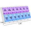 AM PM Weekly Pill Organizer Pill Box Case 2 Times 7 Day | https://www.bestnamebadges.com
