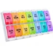 AM PM Weekly Pill Organizer Pill Box Case 2 Times 7 Day | https://www.bestnamebadges.com