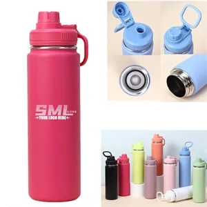 25 oz Insulated Stainless Steel Water Bottle with Spout Lid