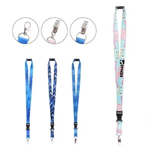 3/4" Custom Breakaway Lanyards Keychain W/ Detachable Buckle
