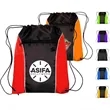 Two Tone Drawstring w/ Earphone Outlet Backpack (13.5"x17") | https://www.bestnamebadges.com