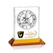 Ashland VividPrint™ Clock on Base - Silver Dial | https://www.bestnamebadges.com
