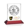 Ashland VividPrint™ Clock on Base - Silver Dial | https://www.bestnamebadges.com