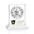 Ashland VividPrint™ Clock on Base - Silver Dial | https://www.bestnamebadges.com