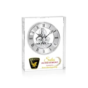 Ashland Silver VividPrint™ Clock | https://www.bestnamebadges.com