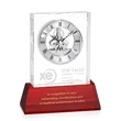 Ashland Clock on Base - Silver Dial | https://www.bestnamebadges.com